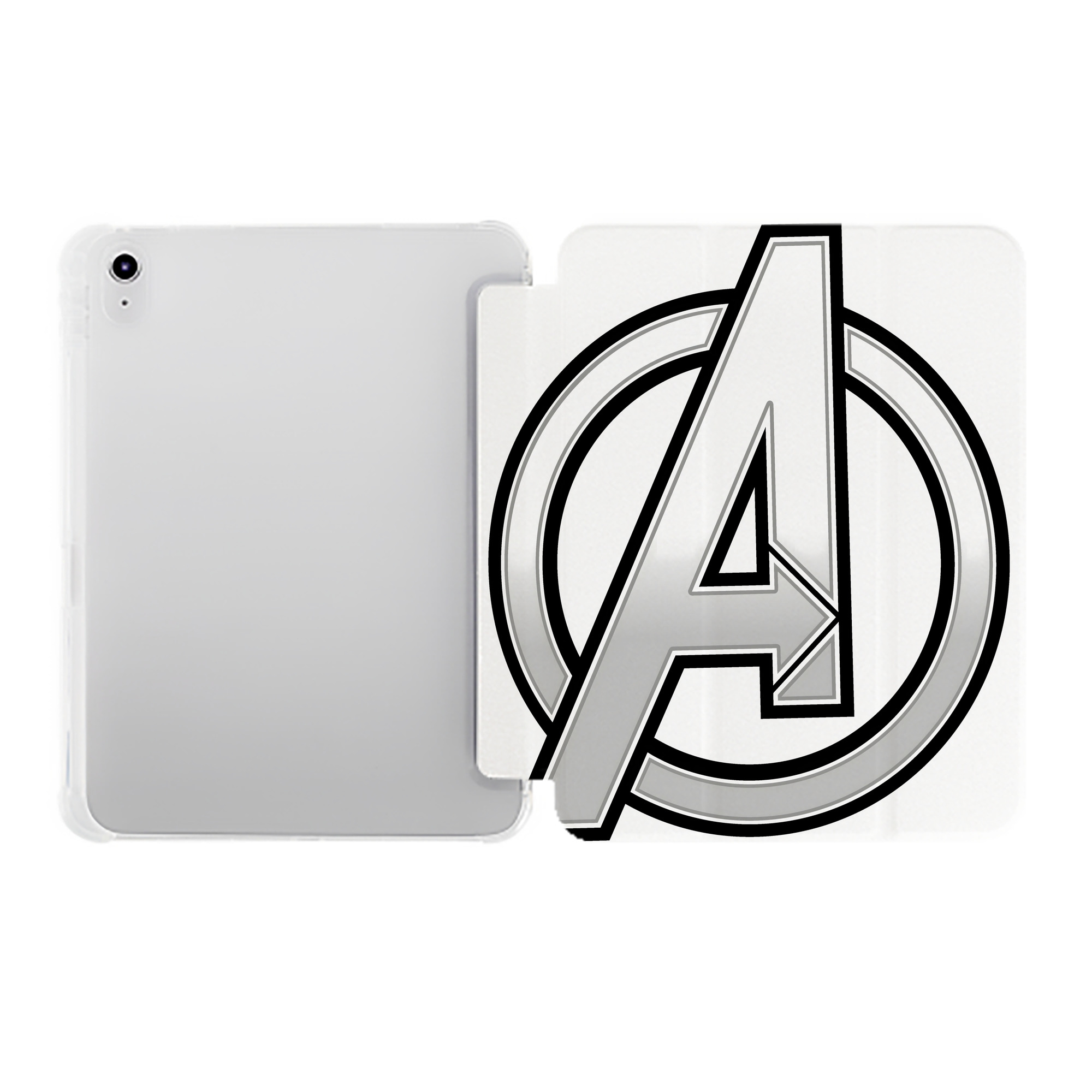 （画像用） アベンジャーズ The Avengers IPad ケース ペン収納付き 三つ折りスタンド PUレザー×シリコン 対応機種9.5/10.5/10.9インチ